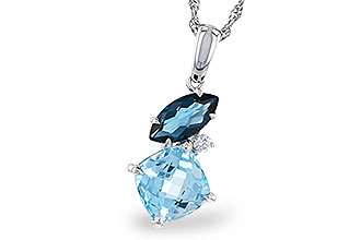 A320-77187: NECKLACE 2.37 TW BLUE TOPAZ 2.40 TGW