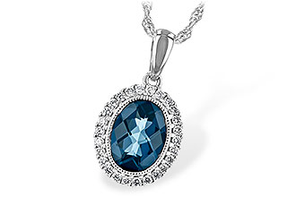 B235-29014: NECK 1.28 LONDON BLUE TOPAZ 1.41 TGW