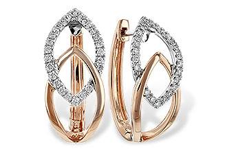 B235-35441: EARRING .25 TW (ROSE & WG)