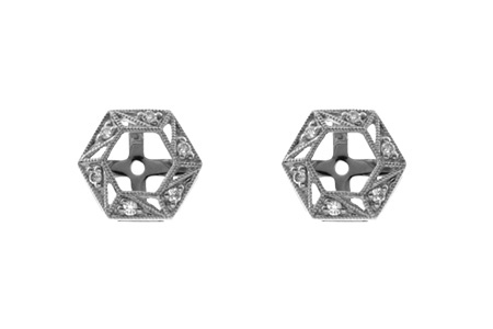 C046-27196: EARRING JACKETS .08 TW (FOR 0.50-1.00 CT TW STUDS)