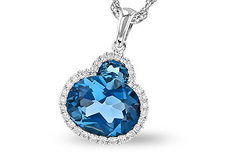C318-98168: NECK 2.86 LONDON BLUE TOPAZ 3.00 TGW (10X8 OVAL)