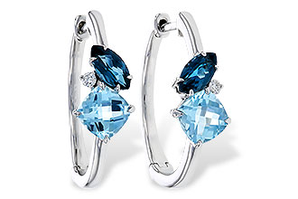 C320-77187: EARRINGS 1.82 TW BLUE TOPAZ 1.86 TGW